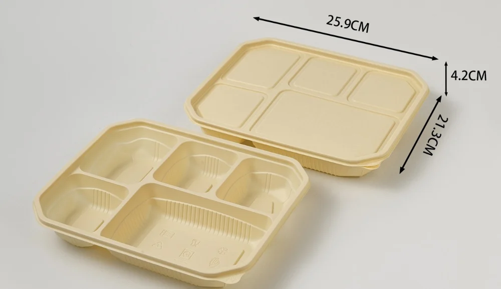 Cornstarch compartment tray CS-MG1200-5GE